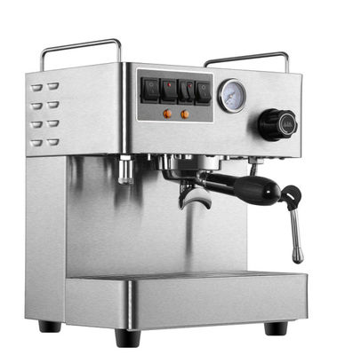 Italian Pump Espresso Coffee Machines / 15 Bar Pump Espresso Maker With SS Housing